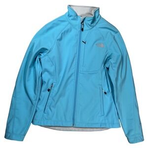 North Face Women's Blue Apex Bionic Jacket Sz Medium Soft Shell Windproof Fleece